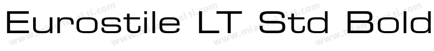 Eurostile LT Std Bold Extended 2字体转换